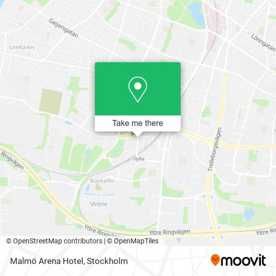 Malmö Arena Hotel map