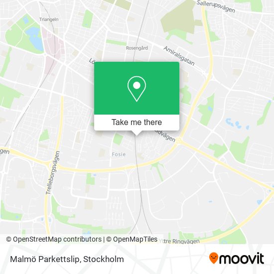 Malmö Parkettslip map