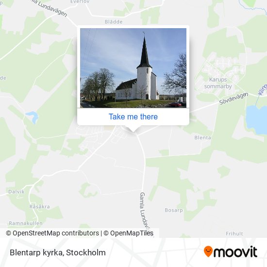 Blentarp kyrka map