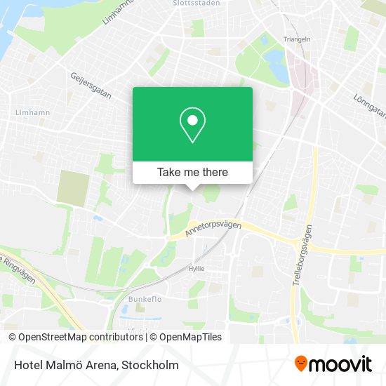 Hotel Malmö Arena map