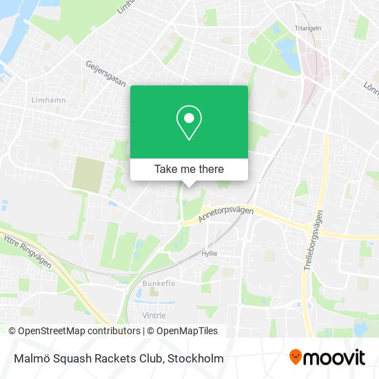 Malmö Squash Rackets Club map