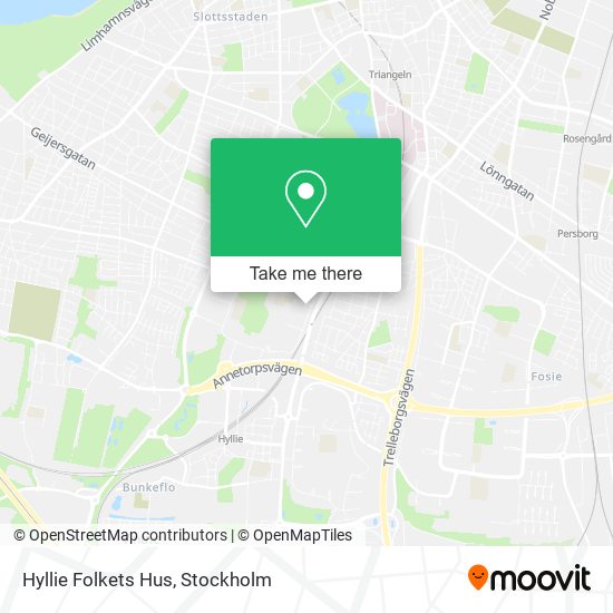 Hyllie Folkets Hus map