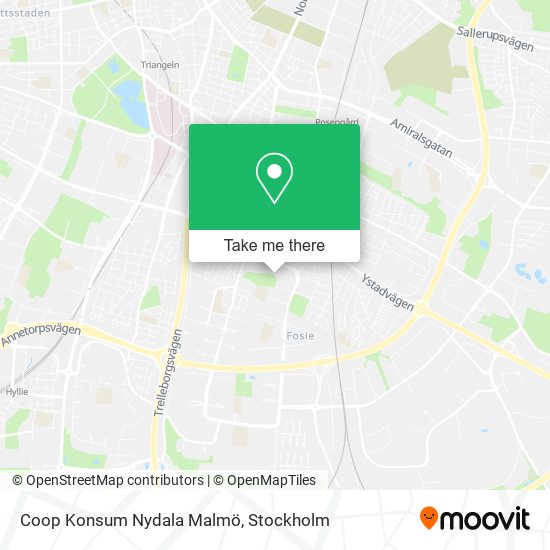 Coop Konsum Nydala Malmö map