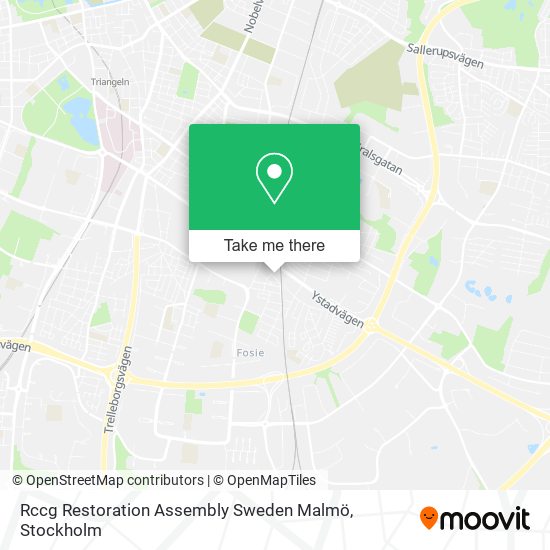 Rccg Restoration Assembly Sweden Malmö map