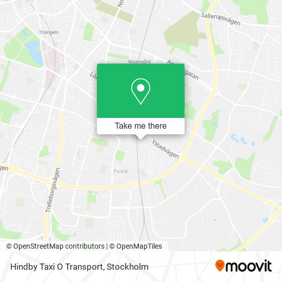 Hindby Taxi O Transport map