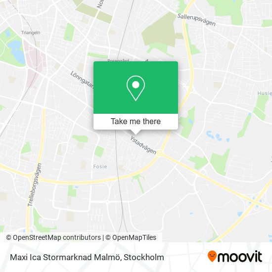 Maxi Ica Stormarknad Malmö map