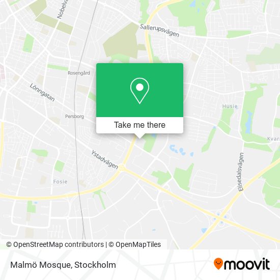 Malmö Mosque map