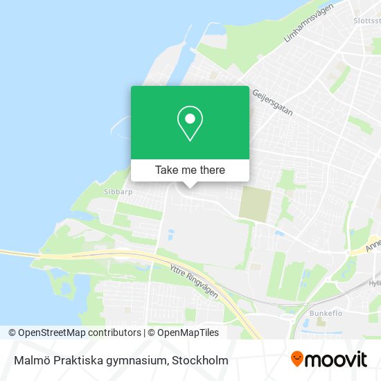 Malmö Praktiska gymnasium map