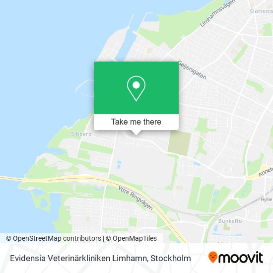 Evidensia Veterinärkliniken Limhamn map
