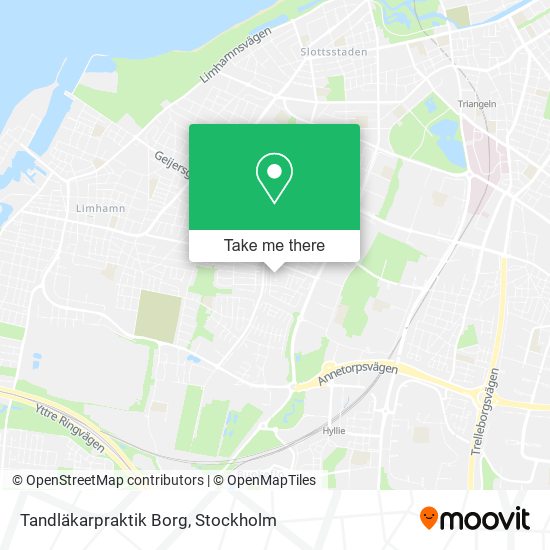 Tandläkarpraktik Borg map
