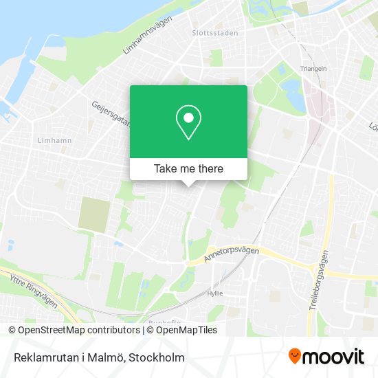 Reklamrutan i Malmö map