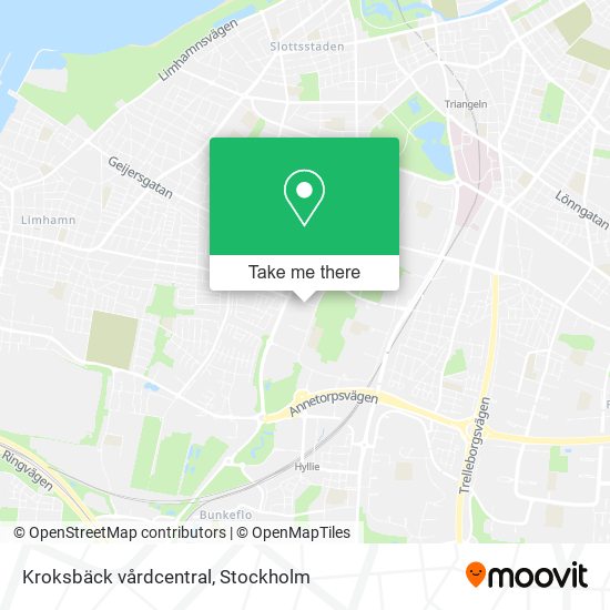 Kroksbäck vårdcentral map