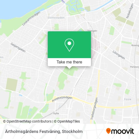 Ärtholmsgårdens Festvåning map