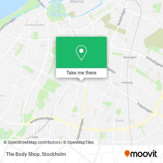 The Body Shop map