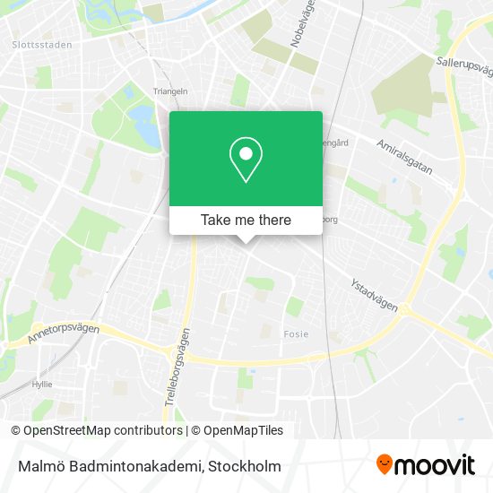 Malmö Badmintonakademi map