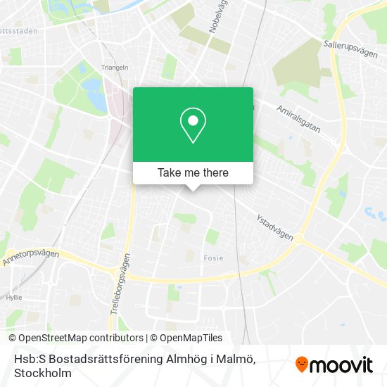 Hsb:S Bostadsrättsförening Almhög i Malmö map