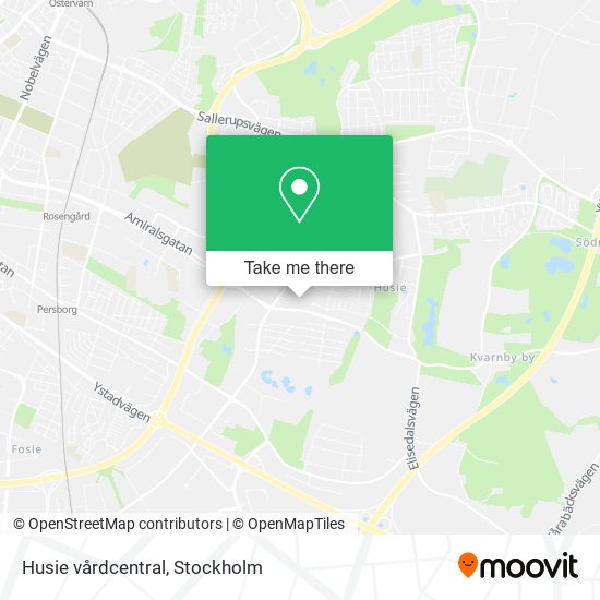 Husie vårdcentral map