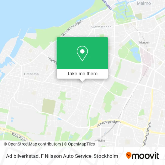Ad bilverkstad, F Nilsson Auto Service map