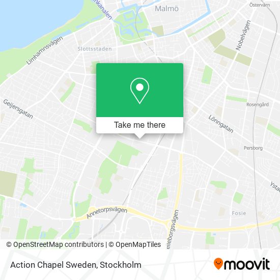 Action Chapel Sweden map