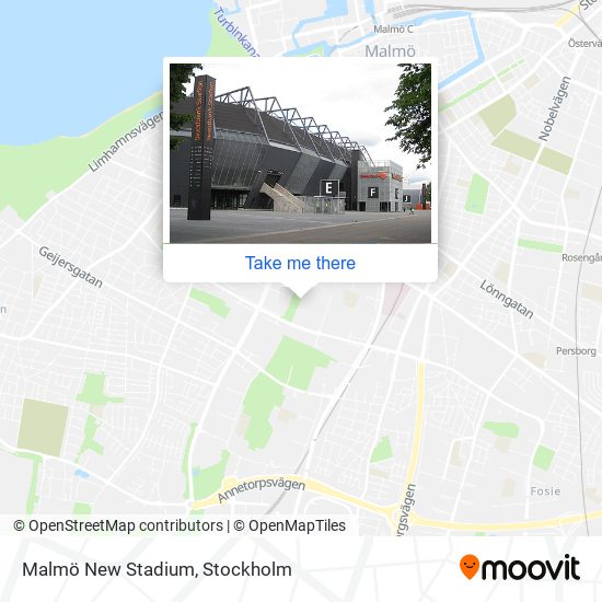 Malmö New Stadium map