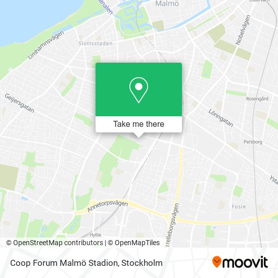 Coop Forum Malmö Stadion map