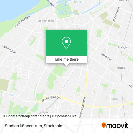 Stadion köpcentrum map