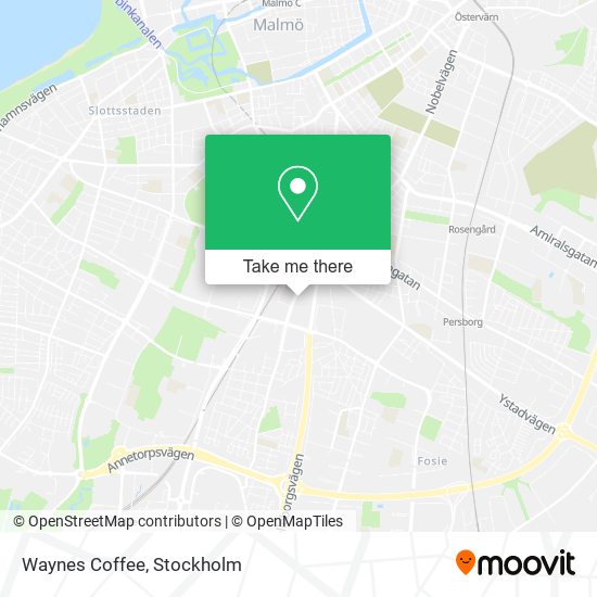 Waynes Coffee map