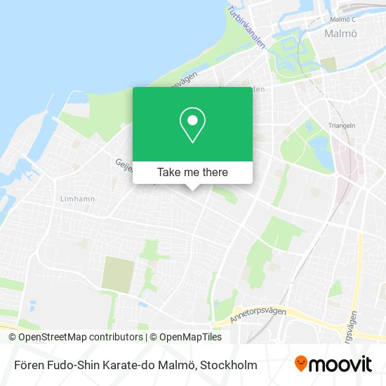 Fören Fudo-Shin Karate-do Malmö map