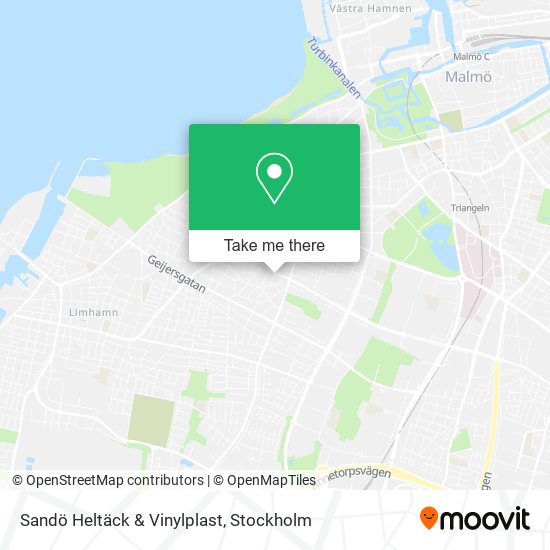 Sandö Heltäck & Vinylplast map