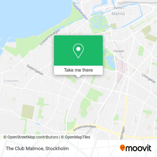 The Club Malmoe map