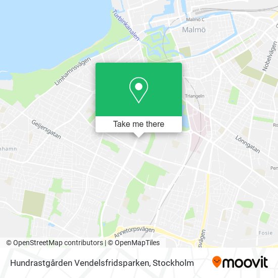 Hundrastgården Vendelsfridsparken map