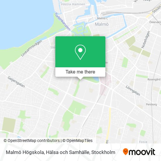 Malmö Högskola, Hälsa och Samhälle map