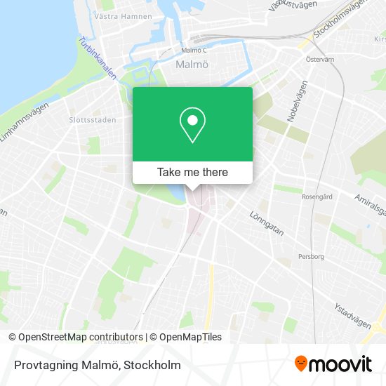 Provtagning Malmö map