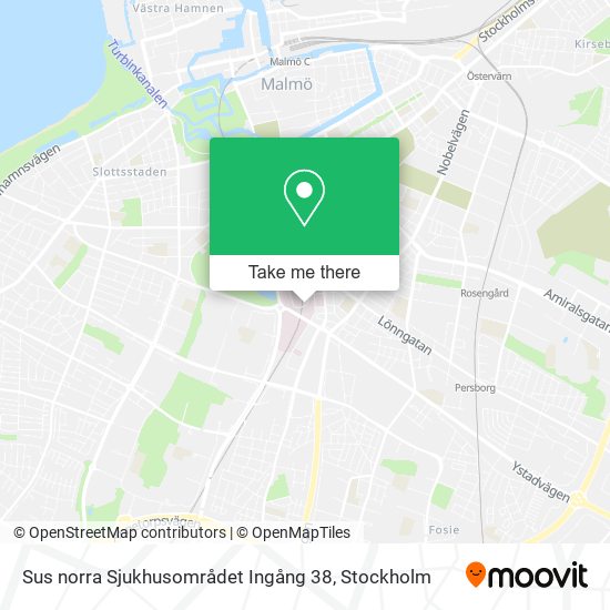 Sus norra Sjukhusområdet Ingång 38 map