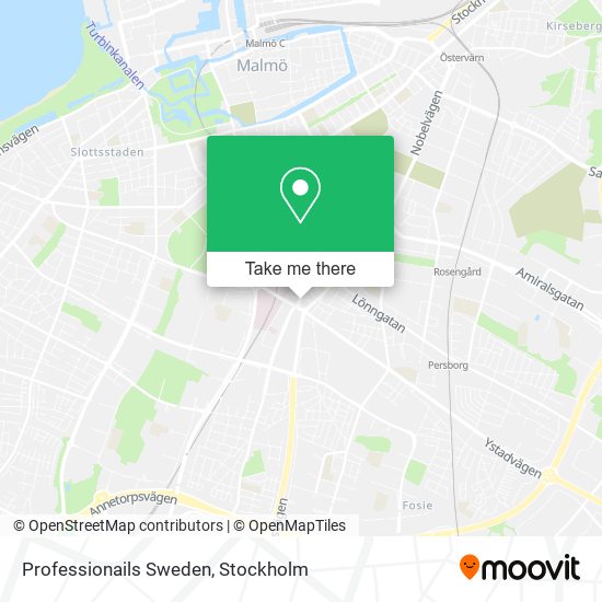 Professionails Sweden map