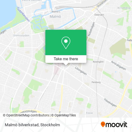 Malmö bilverkstad map