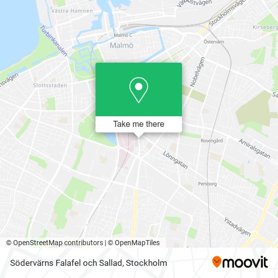 Södervärns Falafel och Sallad map