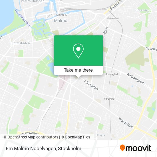 Em Malmö Nobelvägen map