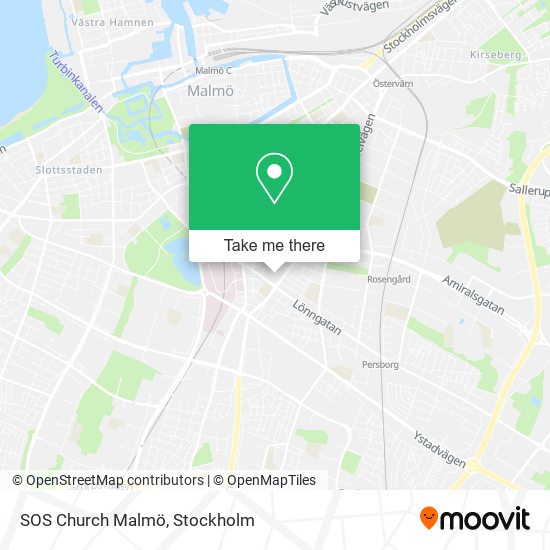 SOS Church Malmö map