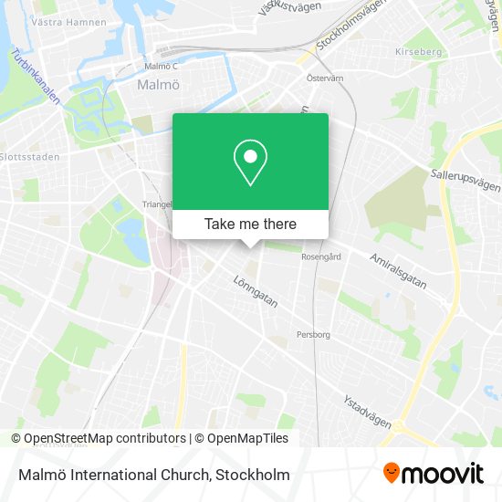 Malmö International Church map