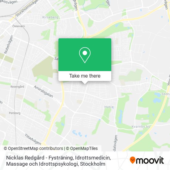 Nicklas Redgård - Fysträning, Idrottsmedicin, Massage och Idrottspsykologi map