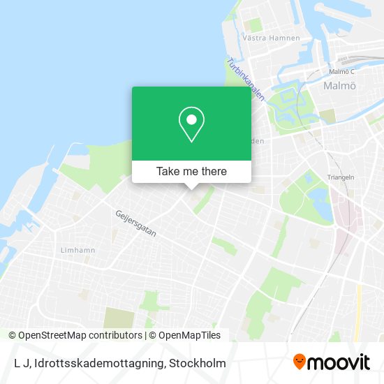 L J, Idrottsskademottagning map