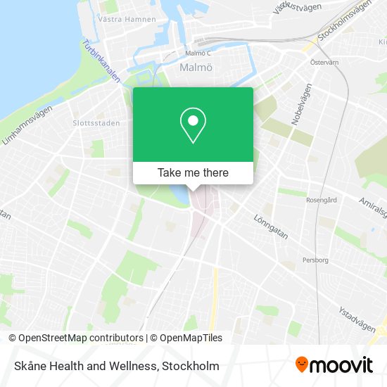 Skåne Health and Wellness map