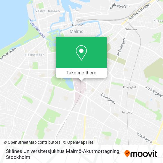 Skånes Universitetsjukhus Malmö-Akutmottagning map