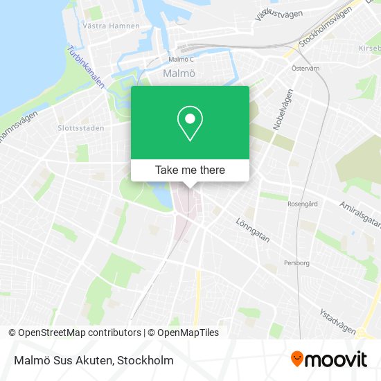 Malmö Sus Akuten map