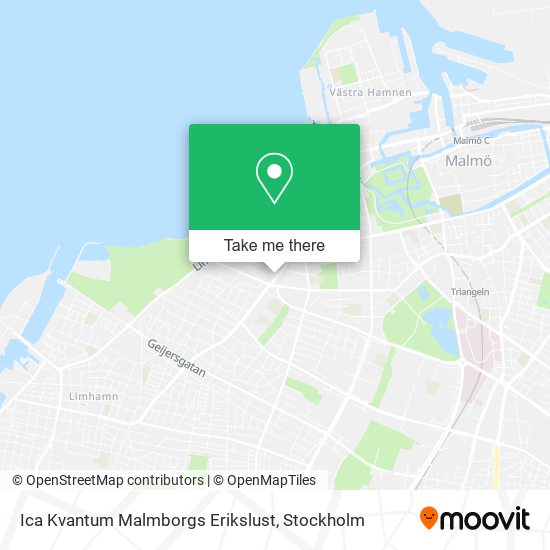 Ica Kvantum Malmborgs Erikslust map