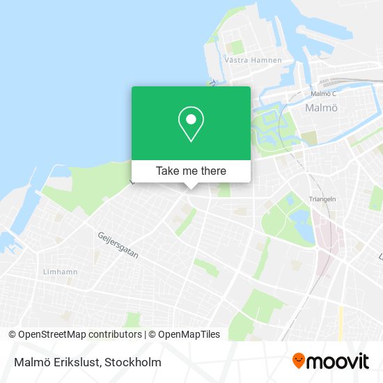 Malmö Erikslust map