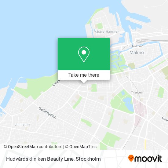 Hudvårdskliniken Beauty Line map