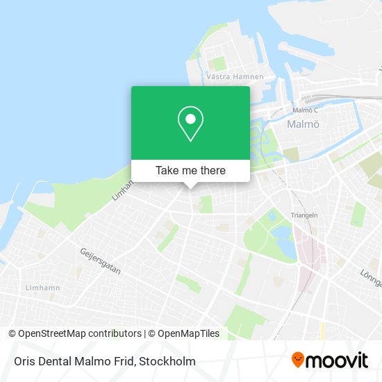 Oris Dental Malmo Frid map