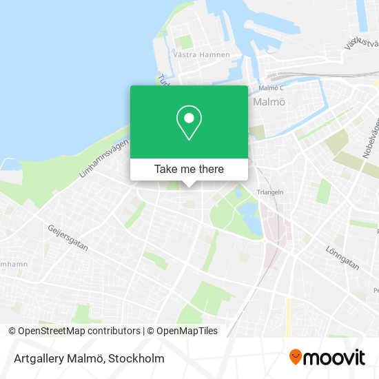 Artgallery Malmö map